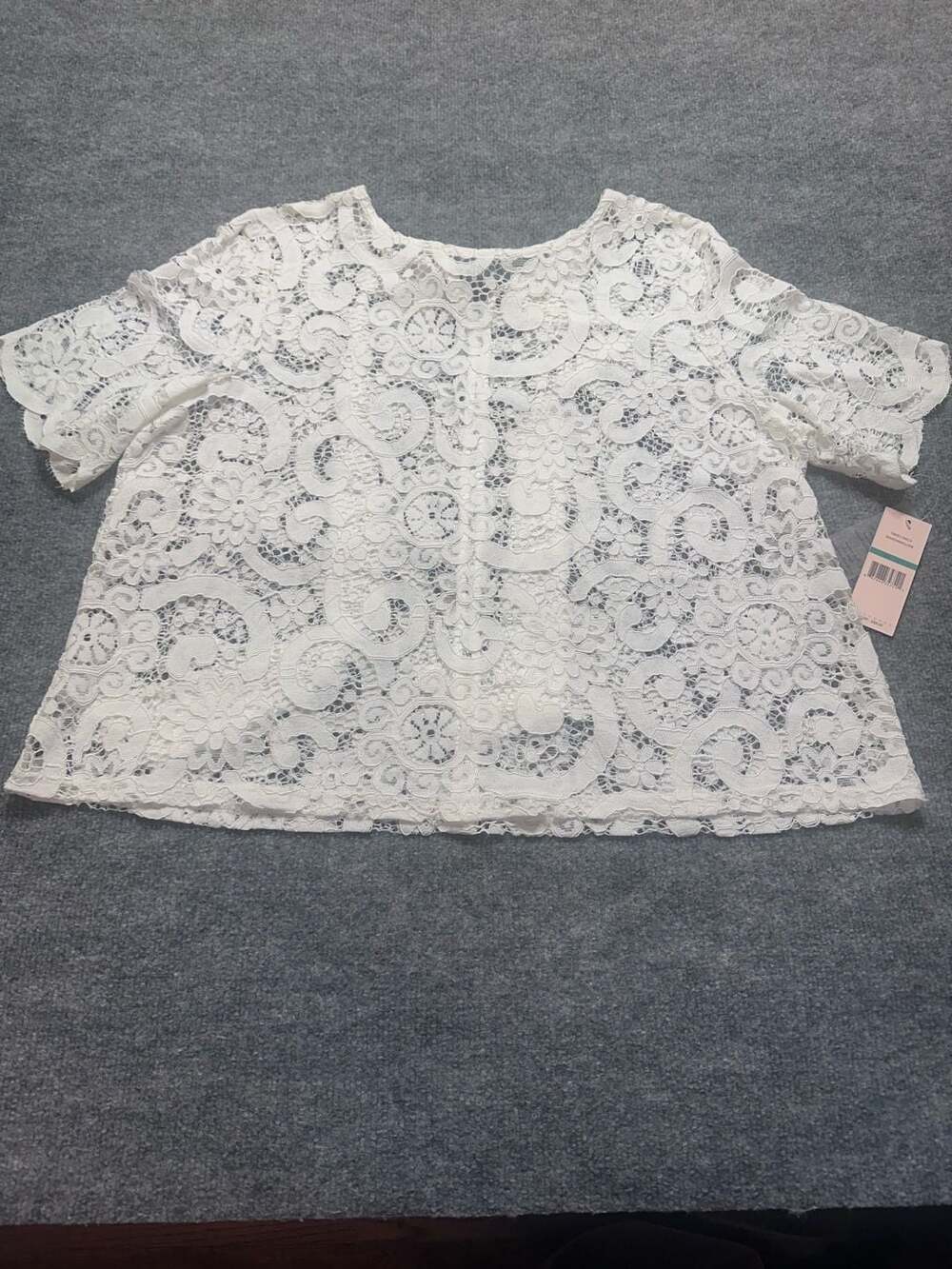 Nanette Lepore Marshmallow Floral Lace Tie-Back Top New Boho Bridal Coastal